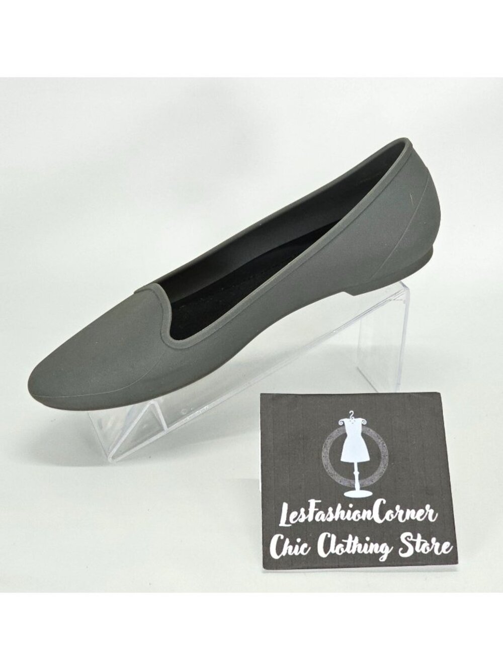 Crocs Women's Grey Eve Slip on Iconic Pointed Comfort Ballet Flats Size 9 2050 - Picture 13 of 15